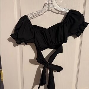 Elegant Black Off-Shoulder Top